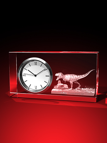 T-Rex - Uhr, Glas eckig – GLASFOTO.COM